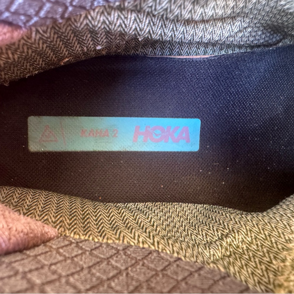 Hoka One One Gray and Teal Athletic Shoes - Picture 4 of 8